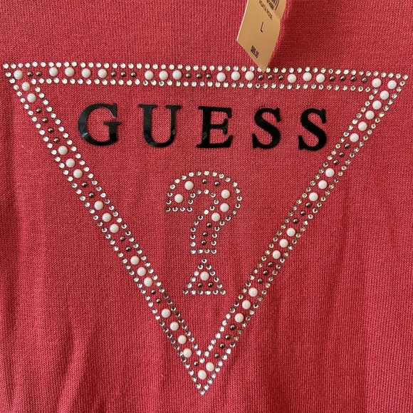 Guess / NWT/ Long Sleeve light weight Sweater / Agatha Rose / size L - Picture 2 of 10